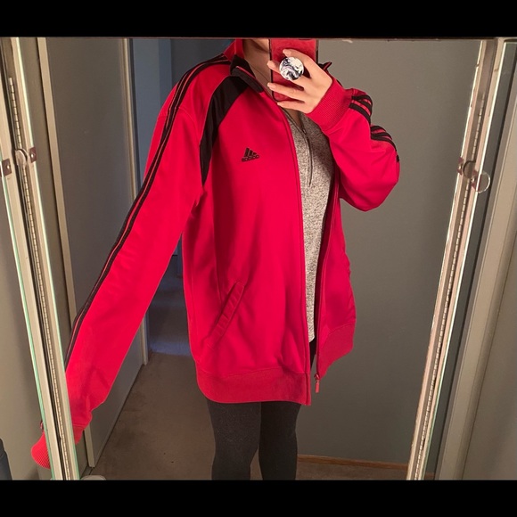 Adidas Red and Black Firebird Jacket - Picture 7 of 11
